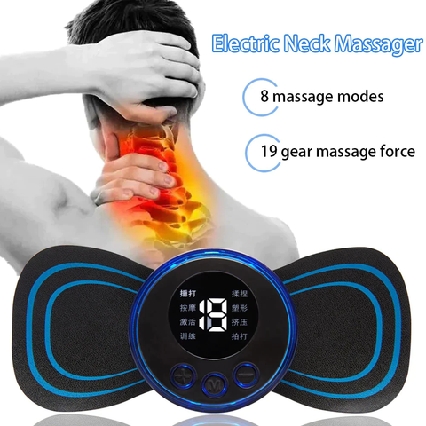EMS Electric Neck Massager with Remote Control