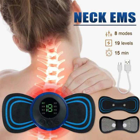 EMS Electric Neck Massager with Remote Control